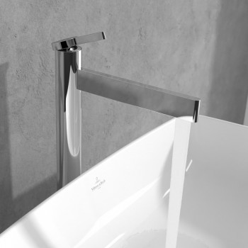 Baterie lavoar fara ventil, Villeroy&Boch Dawn, montaj pe blat, crom, TVW10610615161 - 6