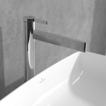 Baterie lavoar fara ventil, Villeroy&Boch Dawn, montaj pe blat, crom, TVW10610615161 - 7