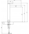 Baterie lavoar fara ventil, Villeroy&Boch Dawn, montaj pe blat, crom, TVW10610615161 - 2