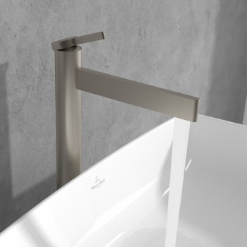 Baterie lavoar fara ventil, Villeroy&Boch Dawn, montaj pe blat,nichel mat periat, TVW10610615164 - 6