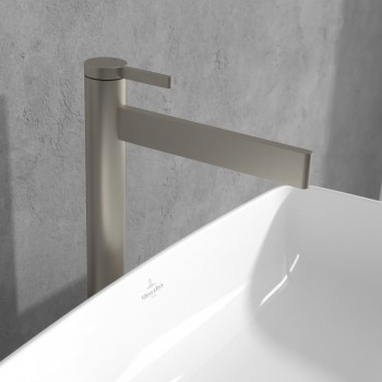 Baterie lavoar fara ventil, Villeroy&Boch Dawn, montaj pe blat,nichel mat periat, TVW10610615164 - 7