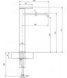 Baterie lavoar fara ventil, Villeroy&Boch Dawn, montaj pe blat, crom, TVW10610615261 - 2