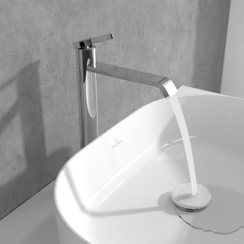 Baterie lavoar fara ventil, Villeroy&Boch Dawn, montaj pe blat, crom, TVW10610615261 - 3