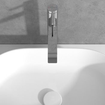 Baterie lavoar fara ventil, Villeroy&Boch Dawn, montaj pe blat, crom, TVW10610615261 - 5