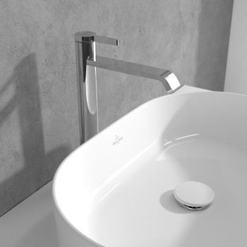 Baterie lavoar fara ventil, Villeroy&Boch Dawn, montaj pe blat, crom, TVW10610615261 - 8