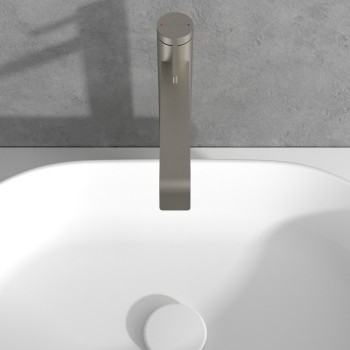 Baterie lavoar fara ventil, Villeroy&Boch Dawn, montaj pe blat,nichel mat periat, TVW10610615264 - 5