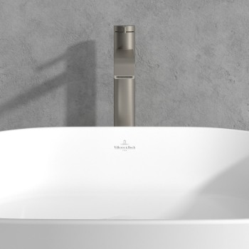 Baterie lavoar fara ventil, Villeroy&Boch Dawn, montaj pe blat,nichel mat periat, TVW10610615264 - 6