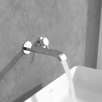 Baterie lavoar de perete, Villeroy&Boch Dawn, montaj incastrat, crom, TVZ10600300061 - 7