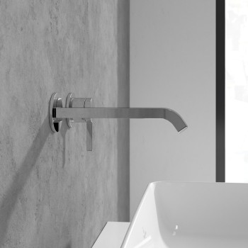 Baterie lavoar de perete, Villeroy&Boch Dawn, montaj incastrat, crom, TVZ10600300061 - 4