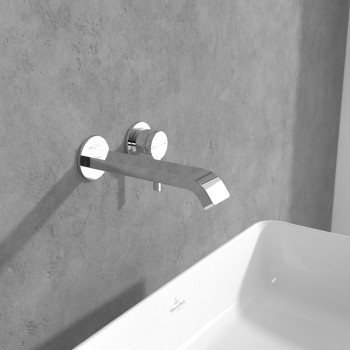 Baterie lavoar de perete, Villeroy&Boch Dawn, montaj incastrat, crom, TVZ10600300061 - 3