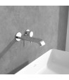 Baterie lavoar de perete, Villeroy&Boch Dawn, montaj incastrat, crom, TVZ10600300061 - 3