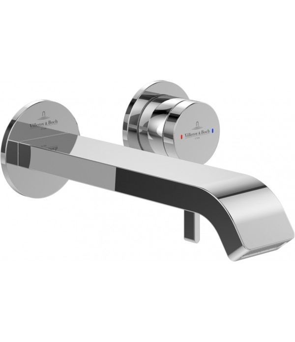 Baterie lavoar de perete, Villeroy&Boch Dawn, montaj incastrat, crom, TVZ10600300061 - 1