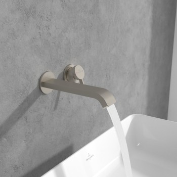 Baterie lavoar de perete, Villeroy&Boch Dawn, montaj incastrat, nichel mat periat, TVZ10600300064 - 3