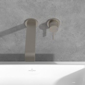 Baterie lavoar de perete, Villeroy&Boch Dawn, montaj incastrat, nichel mat periat, TVZ10600300064 - 5
