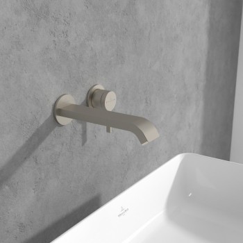 Baterie lavoar de perete, Villeroy&Boch Dawn, montaj incastrat, nichel mat periat, TVZ10600300064 - 8