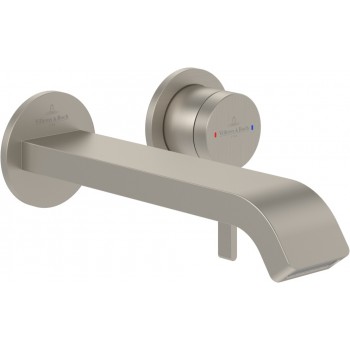 Baterie lavoar de perete, Villeroy&Boch Dawn, montaj incastrat, nichel mat periat, TVZ10600300064 - 1