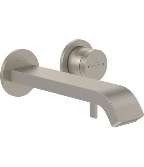 Baterie lavoar de perete, Villeroy&Boch Dawn, montaj incastrat, nichel mat periat, TVZ10600300064 - 1