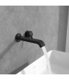 Baterie lavoar de perete, Villeroy&Boch Dawn, montaj incastrat, negru mat, TVZ106003000K5 - 3