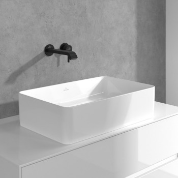 Baterie lavoar de perete, Villeroy&Boch Dawn, montaj incastrat, negru mat, TVZ106003000K5 - 4