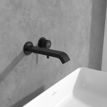 Baterie lavoar de perete, Villeroy&Boch Dawn, montaj incastrat, negru mat, TVZ106003000K5 - 8