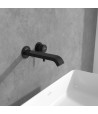 Baterie lavoar de perete, Villeroy&Boch Dawn, montaj incastrat, negru mat, TVZ106003000K5 - 8