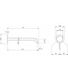 Baterie lavoar de perete, Villeroy&Boch Dawn, montaj incastrat, negru mat, TVZ106003000K5 - 2