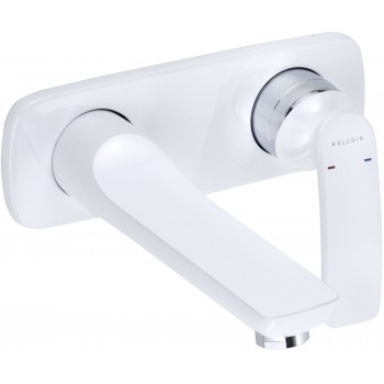Baterie lavoar de perete, Kludi Balance, montaj incastrat, alb/crom, 522469175 - 1