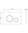 Set rezervor incastrat si cadru, Schwab Duplo WC 199, cu clapeta alba Vela, T02-2113-0250+P47-0130-0253 - 1
