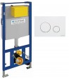 Set rezervor incastrat si cadru, Schwab Duplo WC 199, cu clapeta alba Vela, T02-2113-0250+P47-0130-0253 - 2