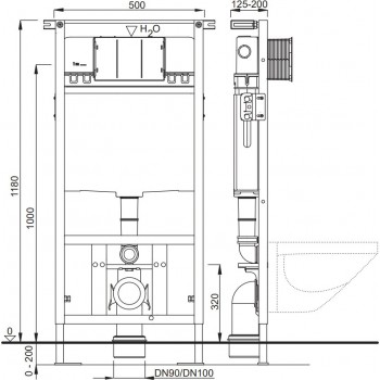 Set rezervor incastrat si cadru, Schwab Duplo WC 199, cu clapeta alba Vela, T02-2113-0250+P47-0130-0253 - 4