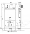 Set rezervor incastrat si cadru, Schwab Duplo WC 199, cu clapeta alba Vela, T02-2113-0250+P47-0130-0253 - 4