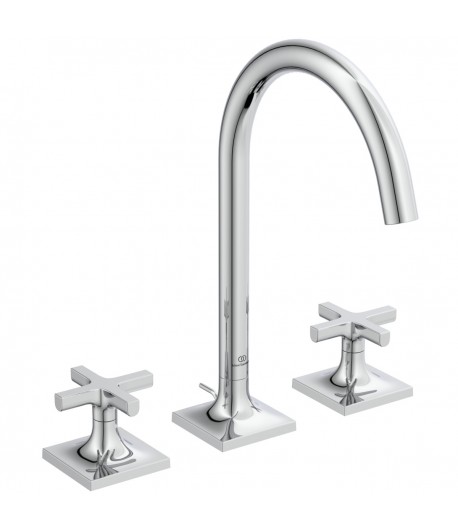 Baterie lavoar cu dubla comanda si ventil pop-up, Ideal Standard Atelier Joy Neo, levier cruce, crom, BD143AA - 1