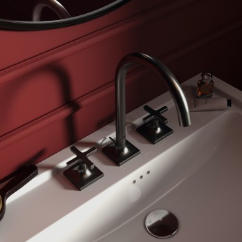 Baterie lavoar cu dubla comanda si ventil pop-up, Ideal Standard Atelier Joy Neo, levier cruce, Magnetic Grey, BD143A5 - 5