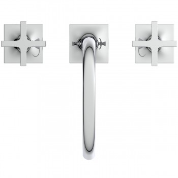 Baterie lavoar cu dubla comanda, Ideal Standard Atelier Joy Neo, levier cruce, fara ventil, crom, BD145AA - 3