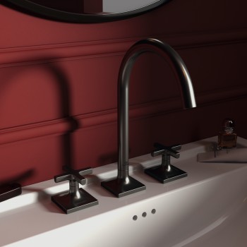 Baterie lavoar cu dubla comanda, Ideal Standard Atelier Joy Neo, levier cruce, fara ventil, Magnetic Grey, BD145A5 - 5