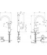 Baterie lavoar cu ventil pop-up, Ideal Standard Atelier Joy Neo, crom, BD149AA - 4