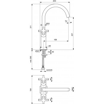 Baterie lavoar cu dubla comanda fara ventil, Ideal Standard Atelier Joy Neo, crom, BD152AA - 4