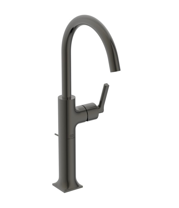 Baterie lavoar cu ventil pop-up, Ideal Standard Atelier Joy Neo, montaj pe blat, Magnetic Grey, BD155A5 - 1