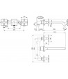 Baterie lavoar de perete, dubla comanda, Ideal Standard Atelier Joy Neo, montaj incastrat, levier cruce, crom, BD153AA - 3