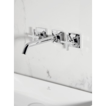 Baterie lavoar de perete, dubla comanda, Ideal Standard Atelier Joy Neo, montaj incastrat, levier cruce, crom, BD153AA - 5