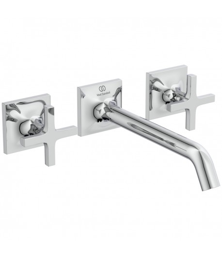 Baterie lavoar de perete, dubla comanda, Ideal Standard Atelier Joy Neo, montaj incastrat, levier cruce, crom, BD153AA - 1