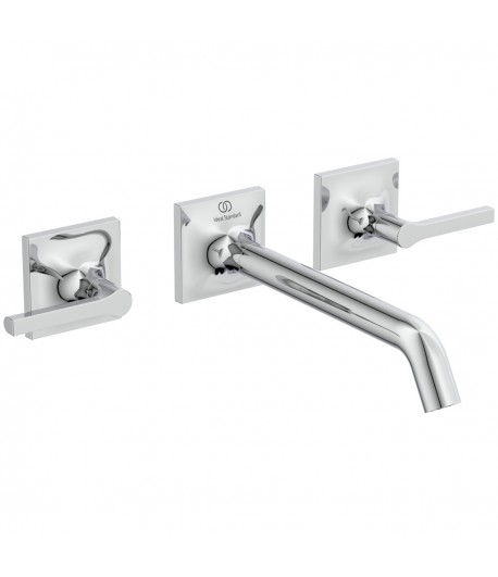 Baterie lavoar de perete, dubla comanda, Ideal Standard Atelier Joy Neo, montaj incastrat, levier drept, crom, BD154AA - 1