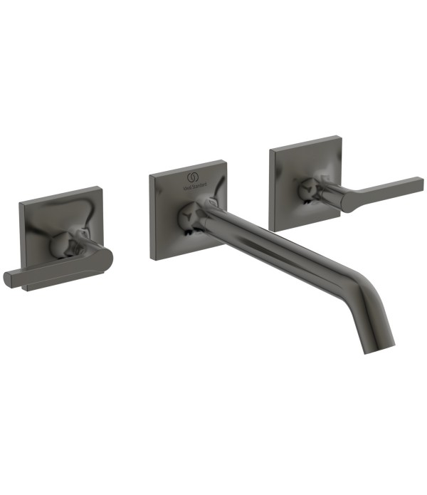 Baterie lavoar de perete, dubla comanda, Ideal Standard Atelier Joy Neo, montaj incastrat, levier drept, Magnetic Grey, BD154A5 