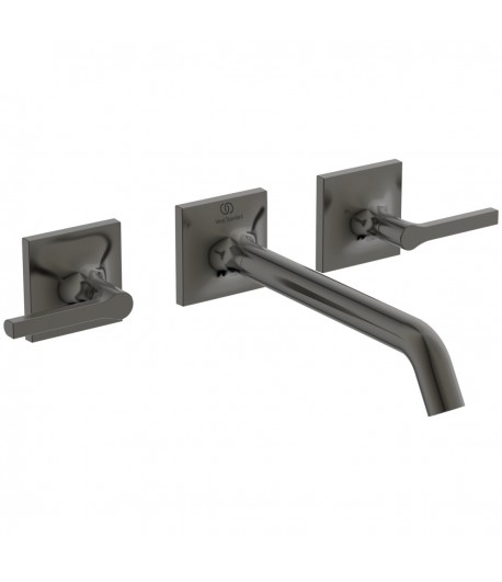 Baterie lavoar de perete, dubla comanda, Ideal Standard Atelier Joy Neo, montaj incastrat, levier drept, Magnetic Grey, BD154A5 