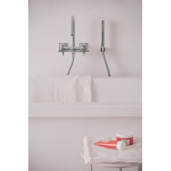 Baterie cada cu dubla comanda, Ideal Standard Atelier Joy Neo, cu set dus, levier cruce, crom, BD162AA - 5