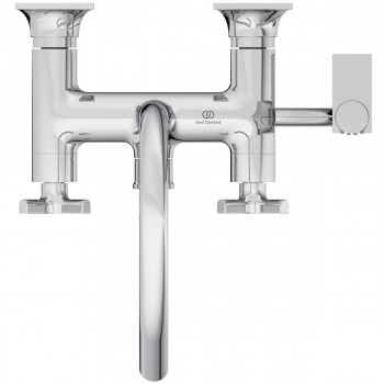 Baterie cada cu dubla comanda, Ideal Standard Atelier Joy Neo, cu set dus, levier cruce, crom, BD162AA - 3