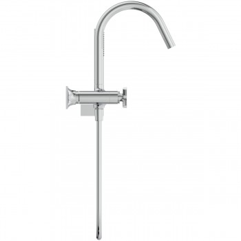 Baterie cada cu dubla comanda, Ideal Standard Atelier Joy Neo, cu set dus, levier cruce, crom, BD162AA - 2