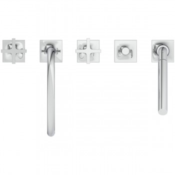 Baterie cada, Ideal Standard Atelier Joy Neo, din 5 elemente, levier cruce, crom, BD164AA - 3