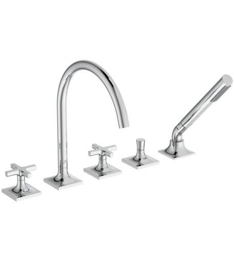 Baterie cada, Ideal Standard Atelier Joy Neo, din 5 elemente, levier cruce, crom, BD164AA - 1