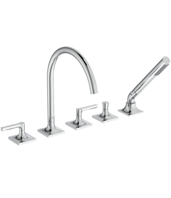 Baterie cada, Ideal Standard Atelier Joy Neo, din 5 elemente, levier drept, crom, BD165AA - 1